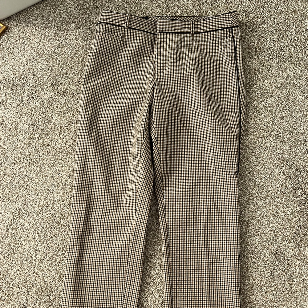 NWT banana republic Sloan skinny pants. Plaid with piping. Size 12 long